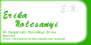 erika molcsanyi business card
